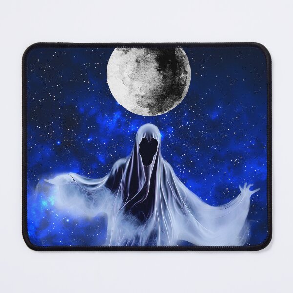 Item preview, ethereal white specter under moon - dark cosmic fantasy art  designed and sold by FahdSpaceArt.
