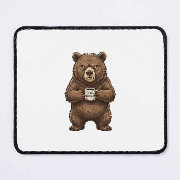 Item preview, Grumpy Bear Chaos Coordinator Shirt, Sarcastic Funny Bear Tshirt, designed and sold by SEVEN ART PRODUCT.