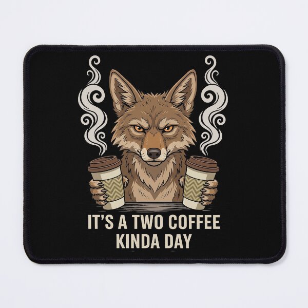 Item preview, Its A Two Coffee Kinda Day Funny Wolf Coffee Lover Gift designed and sold by CrystalMineArts.