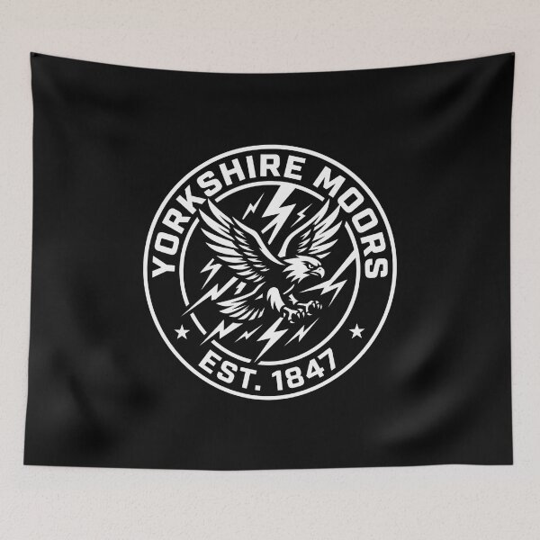 Item preview, Wuthering Heights Yorkshire Moors Est 1847 Retro Eagle Emblem designed and sold by Fenay Designs.