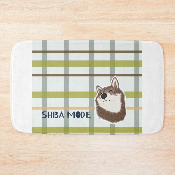 Item preview, Yellow plaid with sesame Shiba Inu designed and sold by ShibaCruise-On.