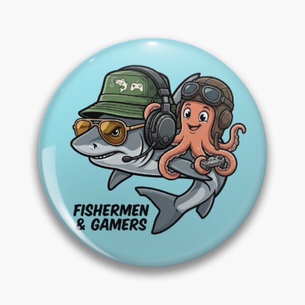 Item preview, Fishermen & Gamers – Shark & Octopus Design designed and sold by Dogandesighn.