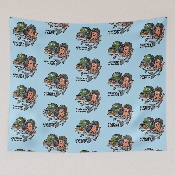 Item preview, Fishermen & Gamers – Shark & Octopus Design designed and sold by Dogandesighn.