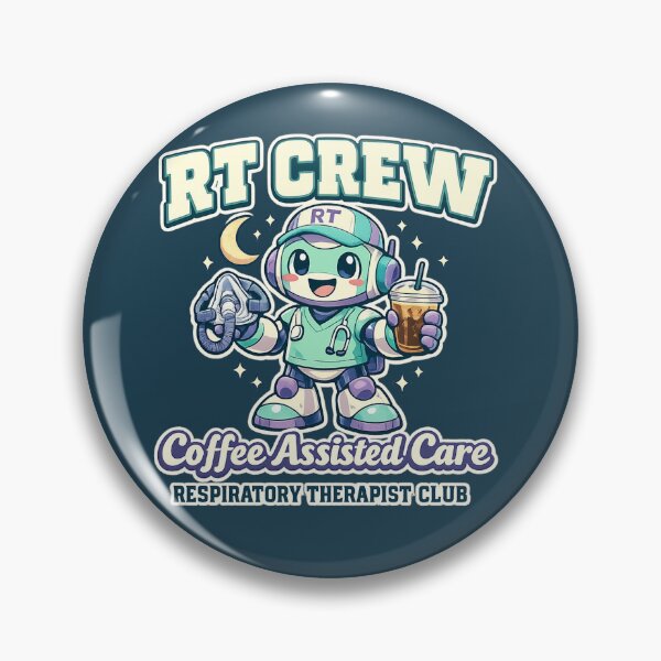 Item preview, RT Crew Coffee Assisted Care Robot Respiratory Therapist Night Shift Retro T-Shirt designed and sold by ClinicalHubs.