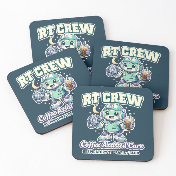 Item preview, RT Crew Coffee Assisted Care Robot Respiratory Therapist Night Shift Retro T-Shirt designed and sold by ClinicalHubs.