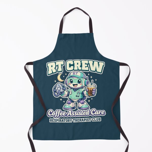 Item preview, RT Crew Coffee Assisted Care Robot Respiratory Therapist Night Shift Retro T-Shirt designed and sold by ClinicalHubs.
