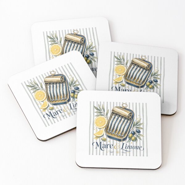 Item preview, Mare Limone Retro Vintage Mediterranean Sardine Food Poster designed and sold by KaBaRen.