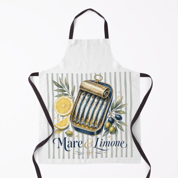 Item preview, Mare Limone Retro Vintage Mediterranean Sardine Food Poster designed and sold by KaBaRen.