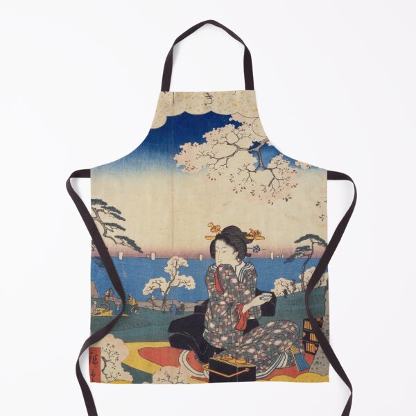 Item preview, Hanami in Edo Japan - Vintage Ukiyo-e Cherry Blossom Art designed and sold by vekotpu.