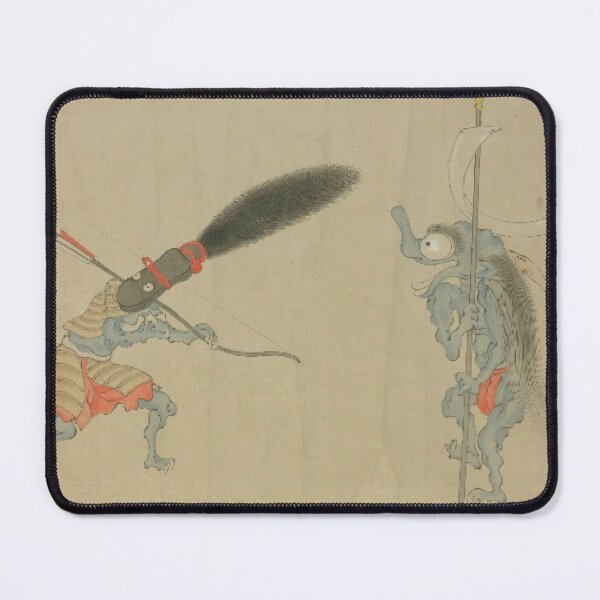 Item preview, Surreal Japanese Yokai Duel - Vintage Edo Folklore Art designed and sold by vekotpu.