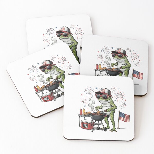 Item preview, Happy 250 Birthday America 4th Of July Funny BBQ Frog  designed and sold by Thread&Fable.