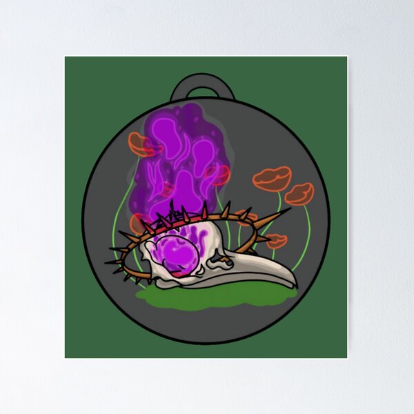 Item preview, Bird Skull Flame Medallion designed and sold by Sugengthecraftd.