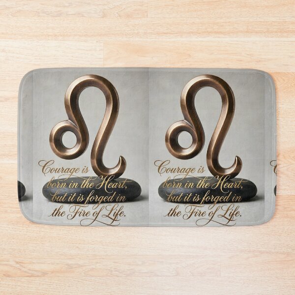Item preview, Leo Courage Born in Heart Forged in Fire Zodiac Art designed and sold by Zodiac Celestial Art.