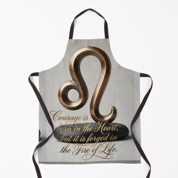 Item preview, Leo Courage Born in Heart Forged in Fire Zodiac Art designed and sold by Zodiac Celestial Art.