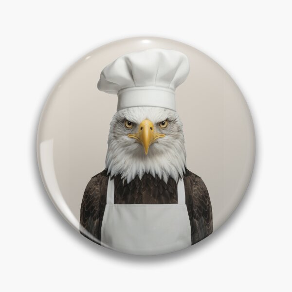 Item preview, Funny Bald Eagle Chef Realistic Animal Cooking Humor Art designed and sold by LazyOwlStore.