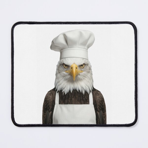 Item preview, Funny Bald Eagle Chef Realistic Animal Cooking Humor Art designed and sold by LazyOwlStore.