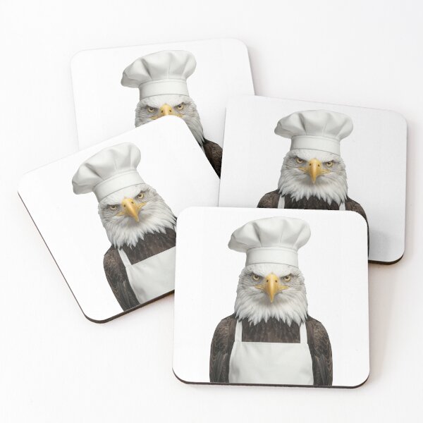 Item preview, Funny Bald Eagle Chef Realistic Animal Cooking Humor Art designed and sold by LazyOwlStore.