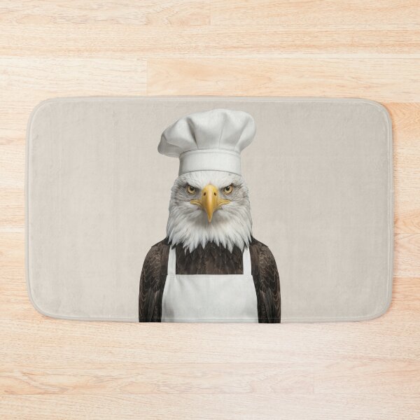 Item preview, Funny Bald Eagle Chef Realistic Animal Cooking Humor Art designed and sold by LazyOwlStore.