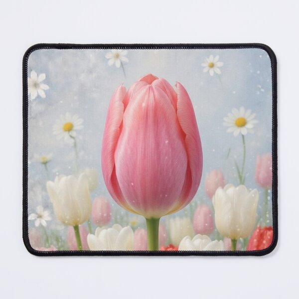 Item preview, Vintage Pink Tulip Garden - Soft Watercolor Floral Art designed and sold by lovelistivkaa.