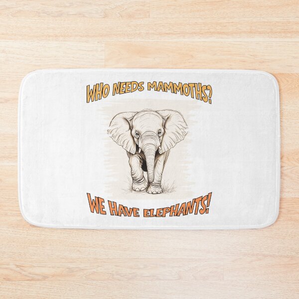 Item preview, Who needs mammoths? We have elephants! Funny Elephant Vintage Design designed and sold by TestudoDesign.