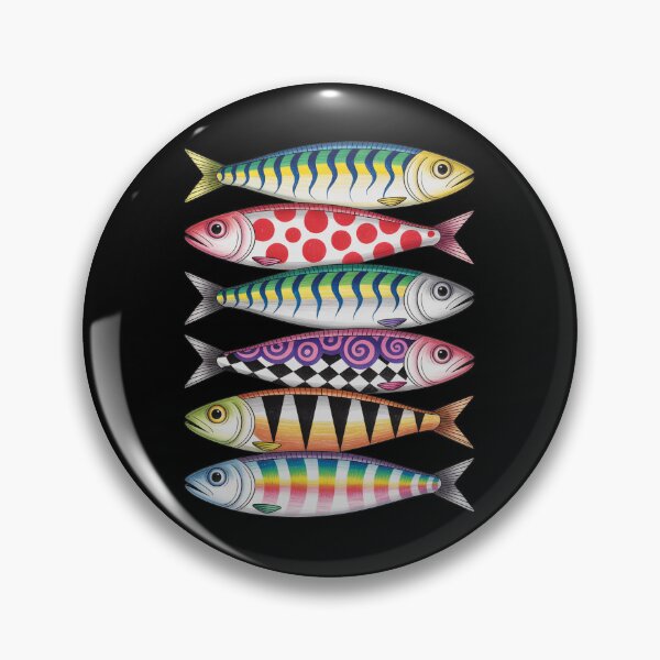 Item preview, Colorful Patterned sardines designed and sold by jkrphoto.