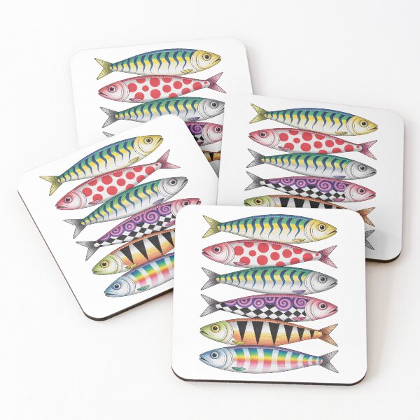Item preview, Colorful Patterned sardines designed and sold by jkrphoto.