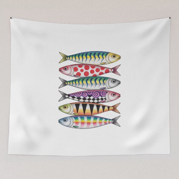 Item preview, Colorful Patterned sardines designed and sold by jkrphoto.
