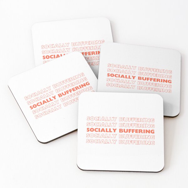 Item preview, Socially Buffering Grocery Bag Style Sticker | Funny Y2K Internet Aesthetic designed and sold by 11-11art.