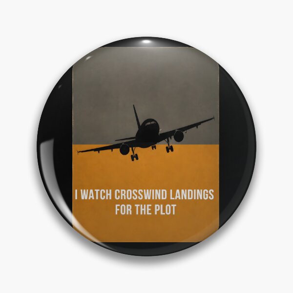 Item preview, I Watch Crosswind Landings For The Plot — Minimalist Aviation Art Print designed and sold by Martin's_Design.