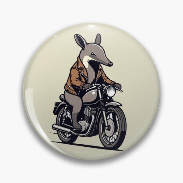 Item preview, Motorcycle Anteater – Whimsical Rider Design designed and sold by Dogandesighn.