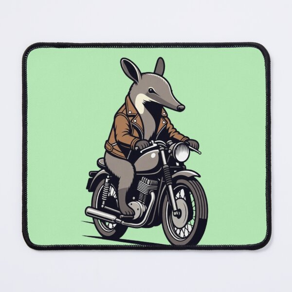 Item preview, Motorcycle Anteater – Whimsical Rider Design designed and sold by Dogandesighn.