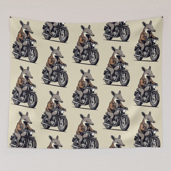 Item preview, Motorcycle Anteater – Whimsical Rider Design designed and sold by Dogandesighn.