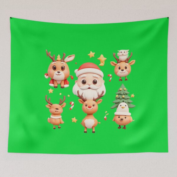 Item preview, Deep colors Santa reindeer with dove love designed and sold by Jsw-speedartja.
