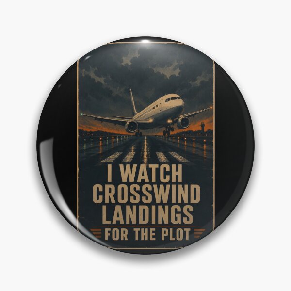 Item preview, I Watch Crosswind Landings For The Plot — Vintage Aviation Storm Poster designed and sold by Martin's_Design.
