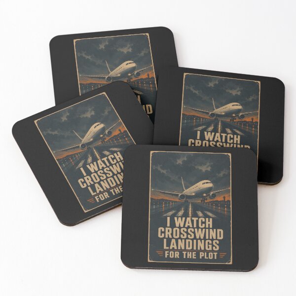 Item preview, I Watch Crosswind Landings For The Plot — Vintage Aviation Storm Poster designed and sold by Martin's_Design.
