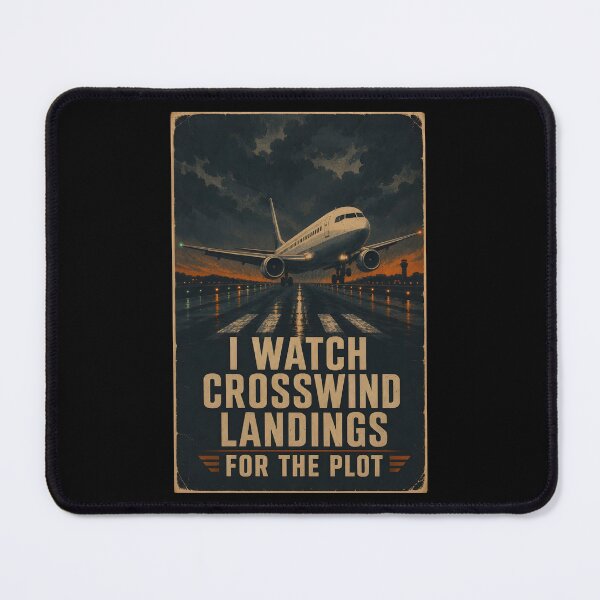 Item preview, I Watch Crosswind Landings For The Plot — Vintage Aviation Storm Poster designed and sold by Martin's_Design.