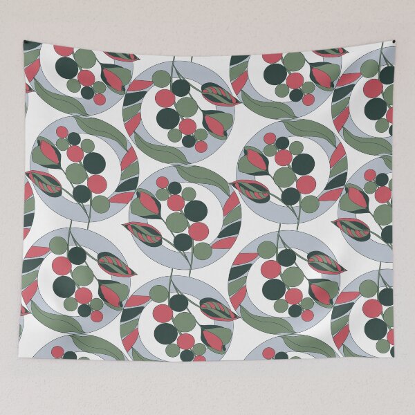 Item preview, Wild Berry Bloom Repeat Pattern designed and sold by Kraalikaa.