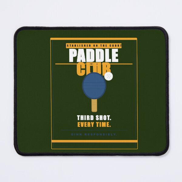 Item preview, Paddle Club Pickleball Player Bold Badge Navy Orange Graphic Tee Gift designed and sold by Mega-Shopping.