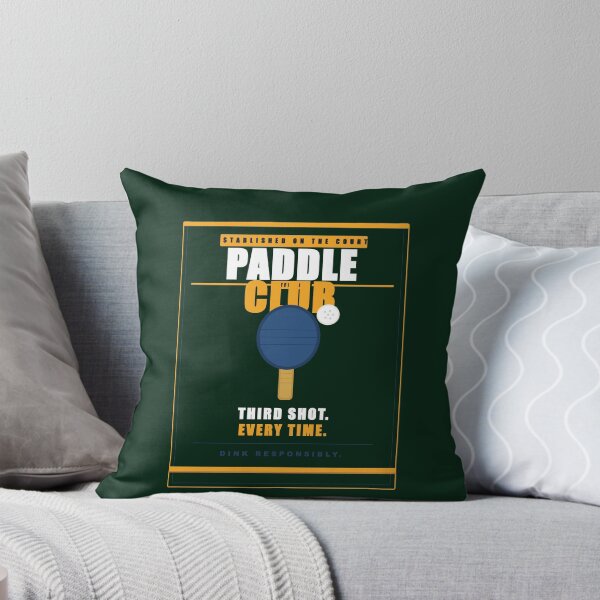 Item preview, Paddle Club Pickleball Player Bold Badge Navy Orange Graphic Tee Gift designed and sold by Mega-Shopping.