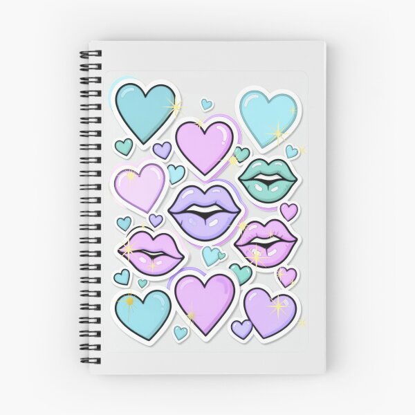 Item preview, Lilac & Baby Blue Hearts and Lips Aesthetic  designed and sold by Creativ_Design.