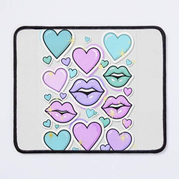 Item preview, Lilac & Baby Blue Hearts and Lips Aesthetic  designed and sold by Creativ_Design.