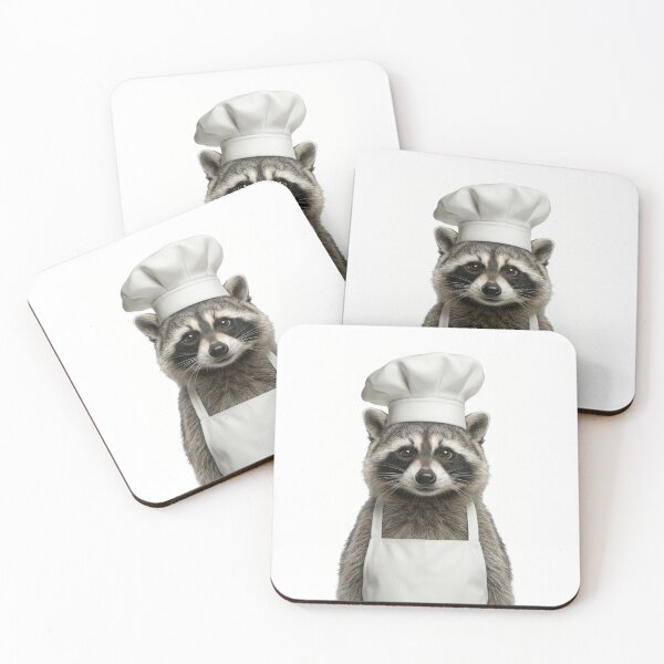 Item preview, Funny Raccoon Chef Realistic Animal Cooking Humor Art designed and sold by LazyOwlStore.