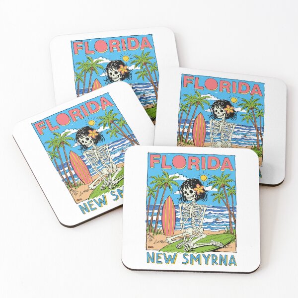 Item preview, Skeleton Surfer Girl at New Smyrna Beach Florida designed and sold by sXe-art.