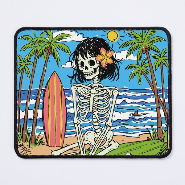 Item preview, Skeleton Surfer Girl at New Smyrna Beach Florida designed and sold by sXe-art.