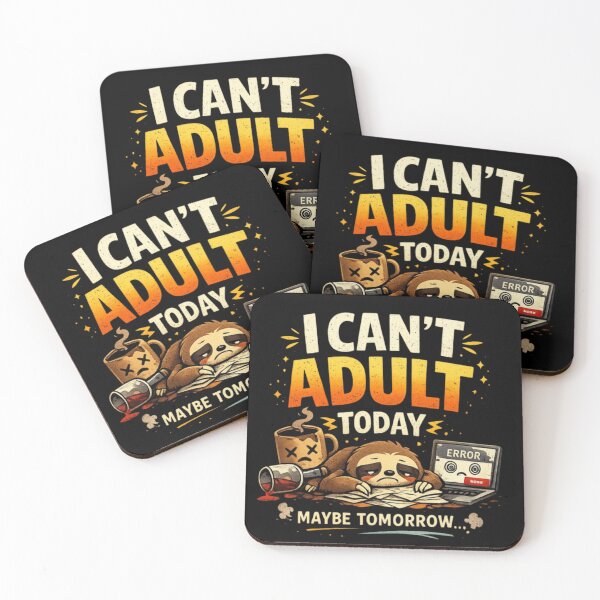 Item preview, Can't Adult Today Sloth T-shirt — Funny Burnout Meme designed and sold by IMOBILYARI.