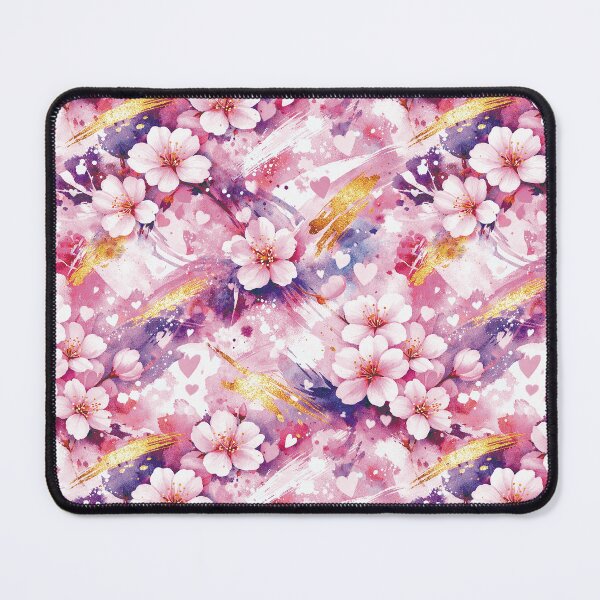 Item preview, Abstract Flowers Floral Pattern Pink Rose Gold Glitter Mixed Media designed and sold by ColdStarfish.