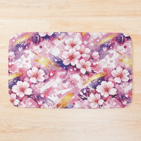 Item preview, Abstract Flowers Floral Pattern Pink Rose Gold Glitter Mixed Media designed and sold by ColdStarfish.