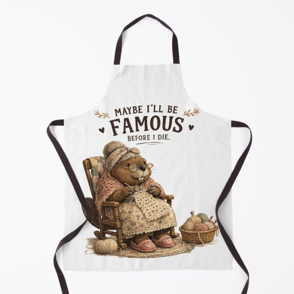 Item preview, Maybe I’ll Be Famous Before I Die – Funny Crochet Beaver designed and sold by ByAnad.