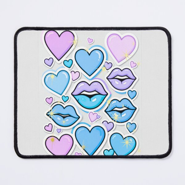 Item preview, Lilac & Blue Hearts and Lips Aesthetic  designed and sold by Creativ_Design.