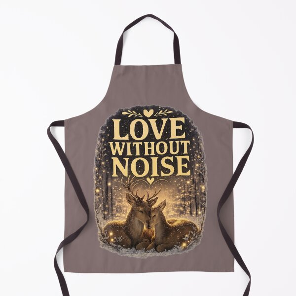 Item preview, Love Without Noise, Peaceful Romantic Aesthetic Quote Design designed and sold by JagrDesigns.
